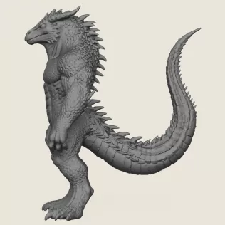 Monster Lizard Print Ready 3D Model - Model thumbnail 3