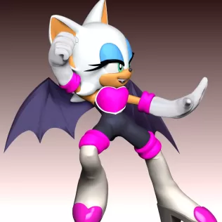 **Rouge the Bat is a character that appears in the Sonic the Hed - Model thumbnail 4