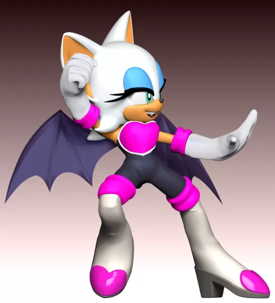 **Rouge the Bat is a character that appears in the Sonic the Hed - Model preview 4