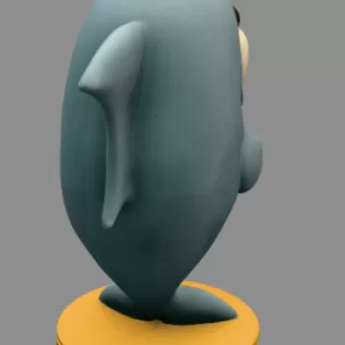 Shark with Heart — Cute Shark Pendant - Model thumbnail 4