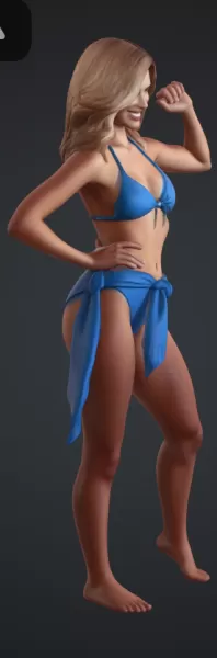 Frau mit bikini - Model preview 2