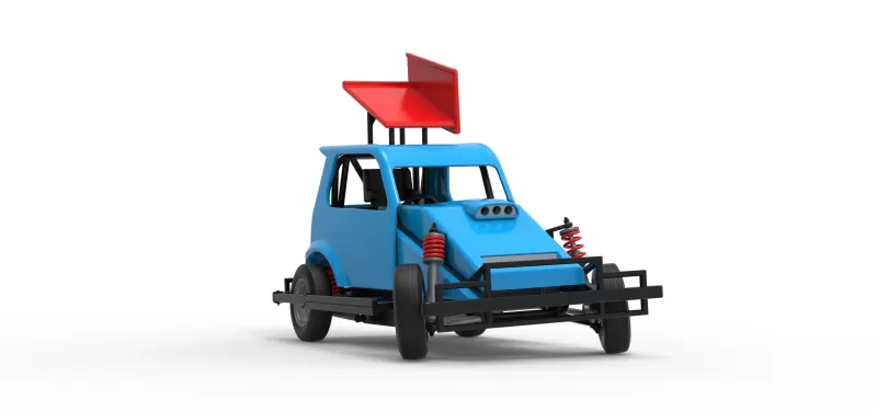 New Zealand Ministock car while turning Version 3 Scale 1:25 - Model preview 27