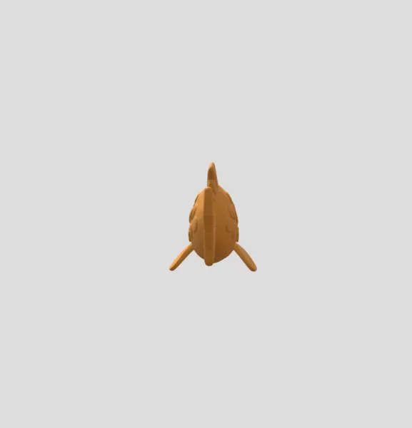 Cartoon orange fish - Model preview 3