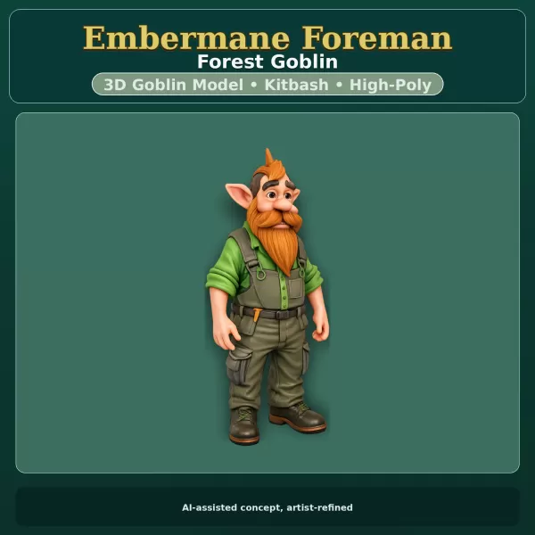 Forest Goblin Bundle – Stylized Kitbash High-Poly Character Pack - Model preview 8
