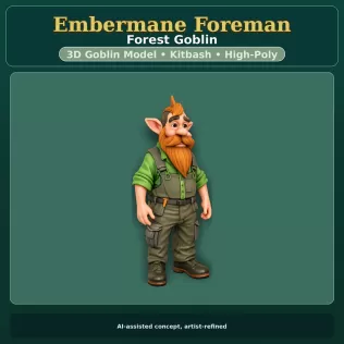 Forest Goblin Bundle – Stylized Kitbash High-Poly Character Pack - Model thumbnail 8