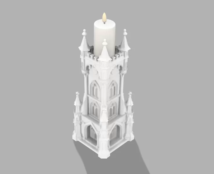 Gothic Candle Tower – Moonspire - Model preview 2