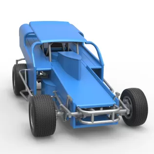 Vintage Dirt Modified stock car Version 2 Scale 1:25 - Model thumbnail 26