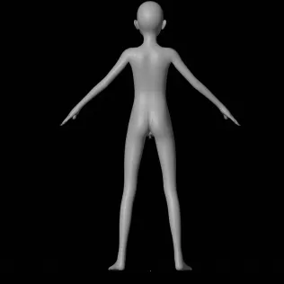 FEMALE tEEN bASE mESH - Model thumbnail 5