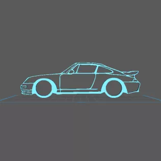 Porsche - 993 Turbo S Wall Art