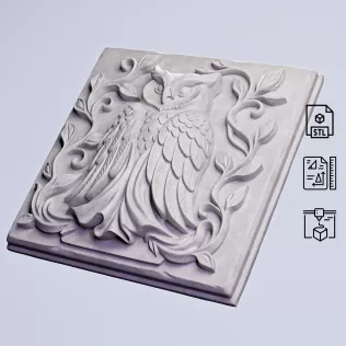 Decorative Owl Panel #RoZ - Model thumbnail 6