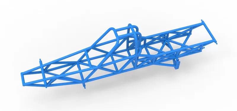 Frame of Vintage Mud dragster Scale 1:25 - Model preview 2