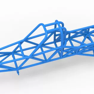 Frame of Vintage Mud dragster Scale 1:25 - Model thumbnail 2
