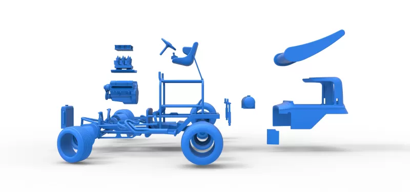 Vintage Winged Supermodified for Dirt while turning Scale 1:25 - Model preview 29