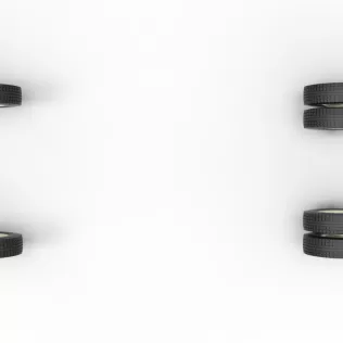Wheel Set of Vintage truck Scale 1:25 - Model thumbnail 6