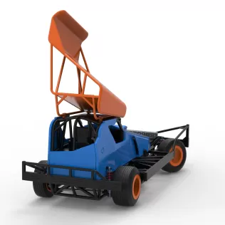 BriSCA Formula 1 Stock Car for Dirt while turning V2 Scale 1:25 - Model thumbnail 18