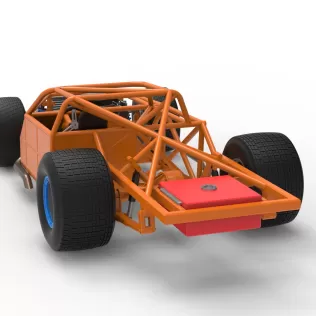 Vintage Dirt late model Race car Base Version 4 Scale 1:25 - Model thumbnail 12