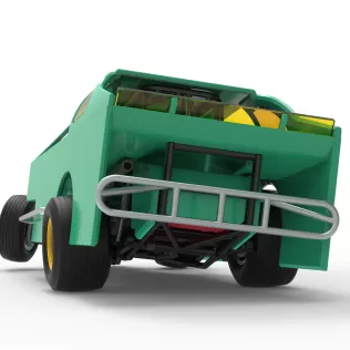 Northeast Dirt Modified stock car while turning V2 Scale 1:25 - Model thumbnail 15