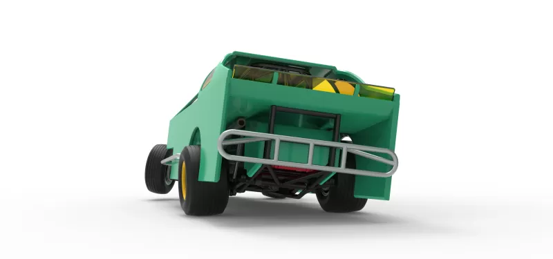 Northeast Dirt Modified stock car while turning V2 Scale 1:25 - Model preview 15