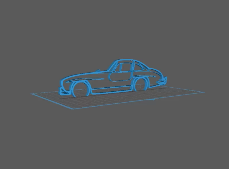 Mercedes - 300 LS Wall Art - Model preview 2