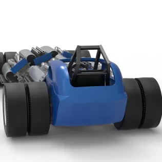 Vintage AWD Dragster Scale 1:25 - Model thumbnail 14