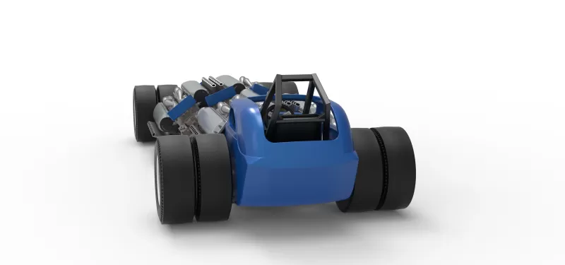 Vintage AWD Dragster Scale 1:25 - Model preview 14