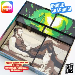 Unconscious Mind inc. Nightmares exp. board game organizer - Model thumbnail 2