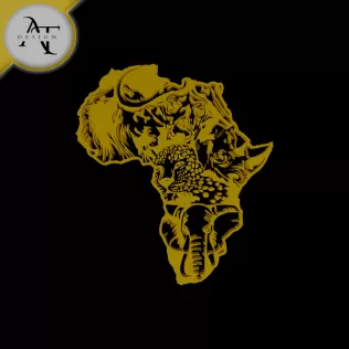 Africa - Silhouette - 2D Wall Art Decor