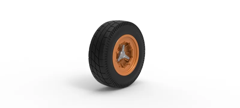 Wheel of Vintage Dirt race car V6 Scale 1:25 - Model preview 2