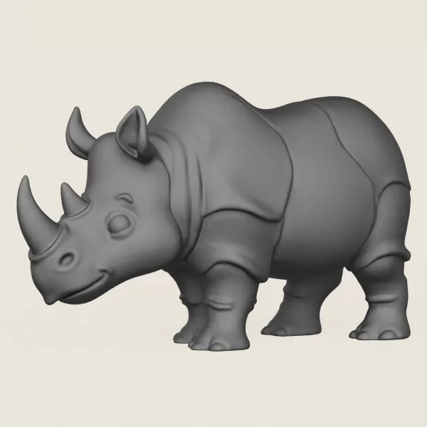 Rhino Print Ready 3D Model - Model preview 1