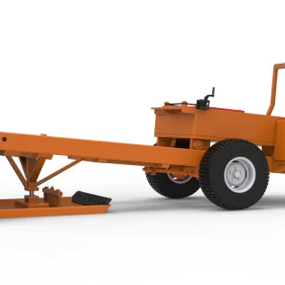 Garden Tractor pulling sled Scale 1:25 - Model thumbnail 2