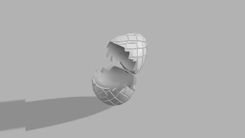 Dragon Egg Container - Fantasy Halloween Box - Model preview 1
