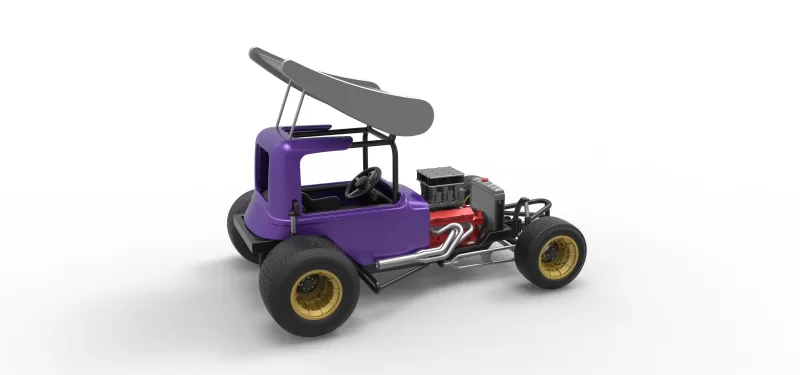Vintage Winged Supermodified stock car for Dirt Scale 1:25 - Model preview 20