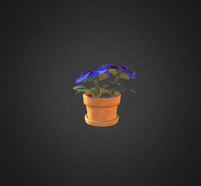 BROKEN Animal Crossing Winter Flowers - Model preview 3