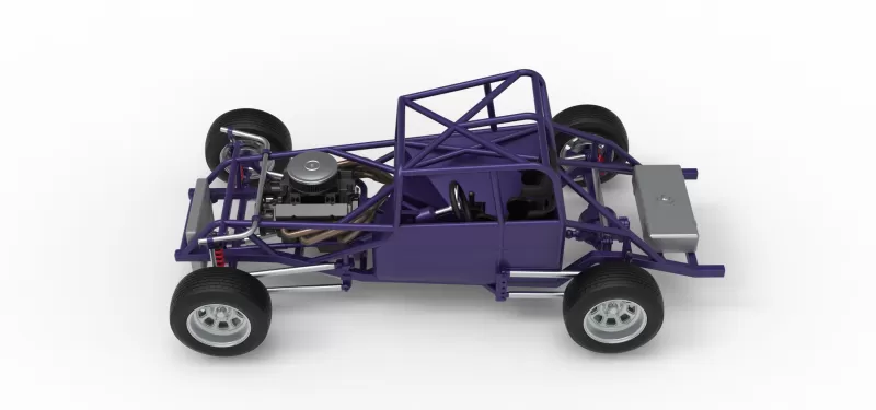 Canadian vintage modified stock car Base Scale 1:25 - Model preview 10