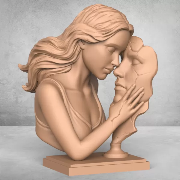 Beautiful Couple Statue. - Model preview 1