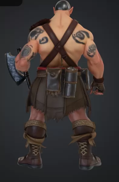 Orc mit grosser axt - Model preview 3