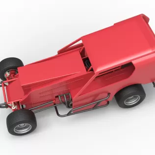 Vintage Dirt Modified stock car Version 4 Scale 1:25 - Model thumbnail 4