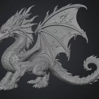 Winter Frost Dragon STL File for 3D Print - Model thumbnail 13