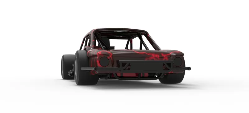 Vintage Asphalt Modified stock car V13 Scale 1:25 - Model preview 15