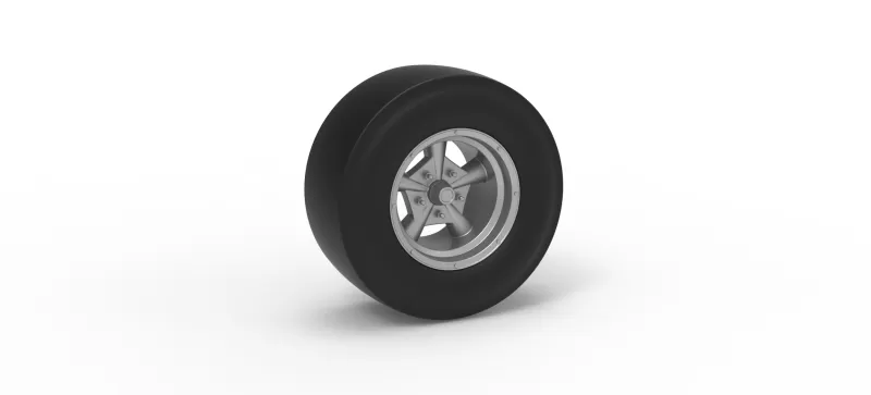 Rear wheel of vintage dragster Version 4 Scale 1:25 - Model preview 1