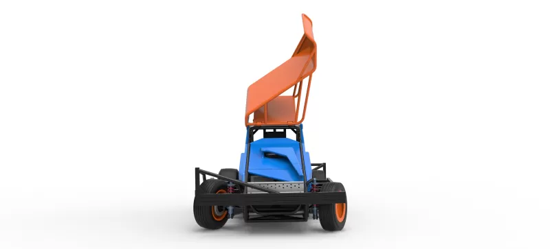 BriSCA Formula 1 Stock Car for Dirt while turning V2 Scale 1:25 - Model preview 7