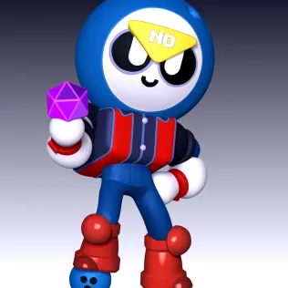 Meeple Brawl Stars Fan Art - Model thumbnail 4