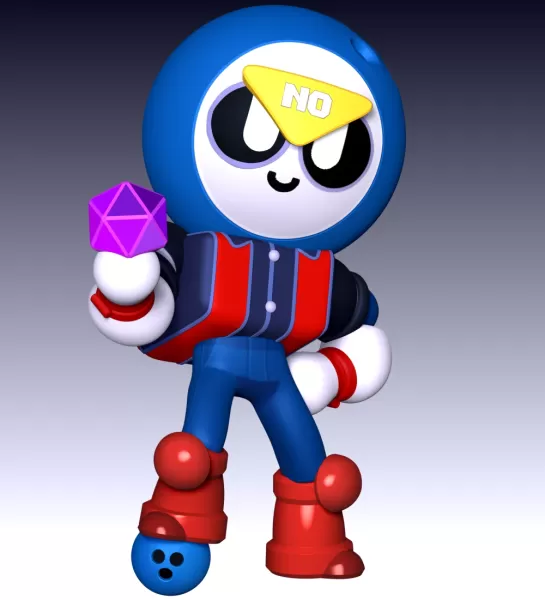 Meeple Brawl Stars Fan Art - Model preview 4