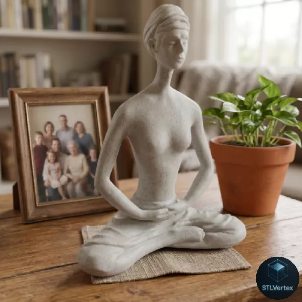 Minimalist Meditation Sculpture - Model preview 1