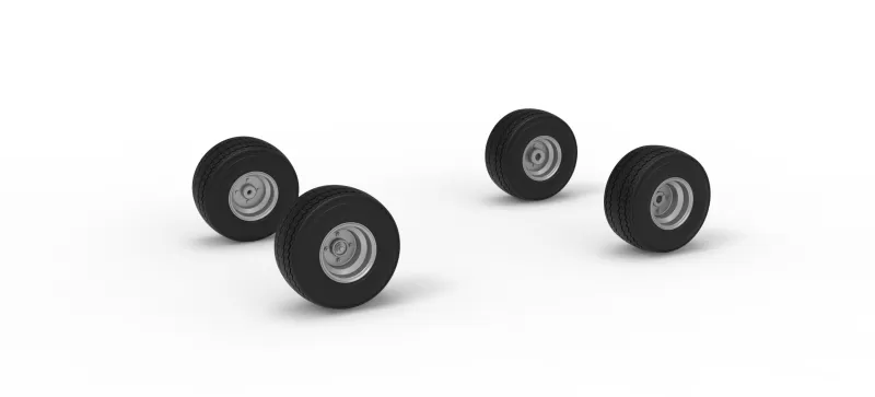 Wheel Set of BriSCA Micro Formula 2 Stock Car Scale 1:16 - Model preview 1