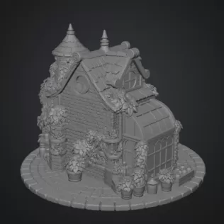 Enchanted Herbalist Cottage STL File for 3D Print - Model thumbnail 12