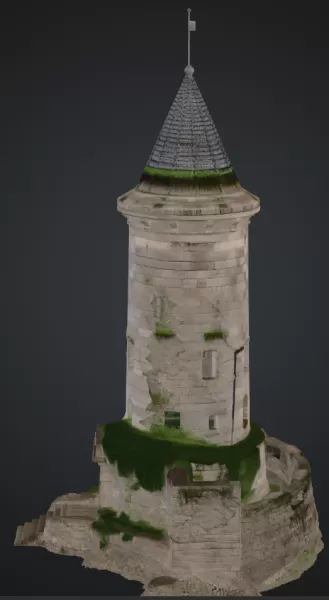 Runder turm mit fenster - Model preview 2