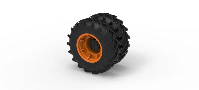 Front wheel of Racing Combine Harvester Version 2 Scale 1:25 - Model preview 7