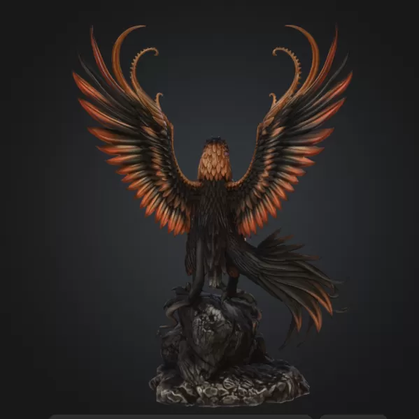 Phoenix sculpture - Model preview 3