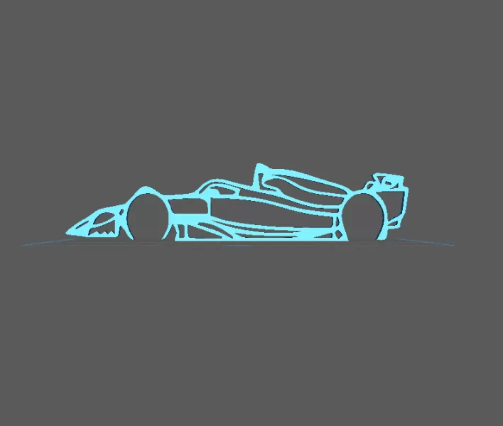 Silhouette Formule 1 - Wall Art - Model preview 1